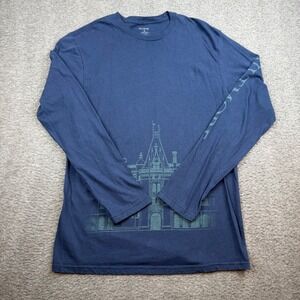 Biltmore Graphic Long Sleeve Shirt Men's Size M Navy Blue Estate Souvenir Tee
